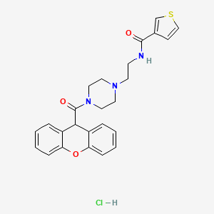 N-(2-(4-(9H-xanthene-9-carbonyl)piperazin-1-yl)ethyl)thiophene-3-carboxamide hydrochloride