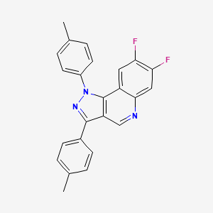 molecular formula C24H17F2N3 B2969705 7,8-difluoro-1,3-bis(4-methylphenyl)-1H-pyrazolo[4,3-c]quinoline CAS No. 901020-82-4