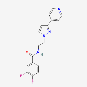 molecular formula C17H14F2N4O B2969712 3,4-difluoro-N-(2-(3-(pyridin-4-yl)-1H-pyrazol-1-yl)ethyl)benzamide CAS No. 1448121-88-7