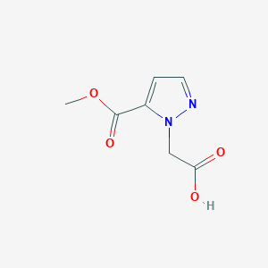 molecular formula C7H8N2O4 B2969716 [5-(methoxycarbonyl)-1H-pyrazol-1-yl]acetic acid CAS No. 1245808-23-4