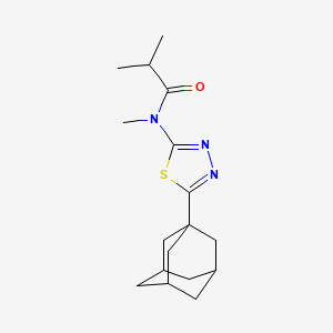 molecular formula C17H25N3OS B2969719 N-[5-(1-adamantyl)-1,3,4-thiadiazol-2-yl]-N,2-dimethylpropanamide CAS No. 392320-83-1