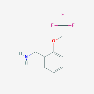 molecular formula C9H10F3NO B2969721 [2-(2,2,2-Trifluoroethoxy)phenyl]methanamine CAS No. 1431970-06-7; 342816-26-6
