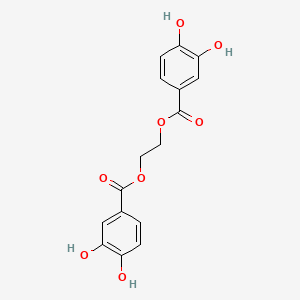 molecular formula C16H14O8 B2969728 2-(3,4-Dihydroxybenzoyloxy)ethyl 3,4-dihydroxybenzoate CAS No. 185462-49-1