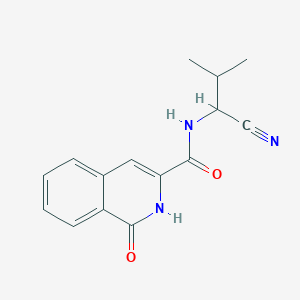 molecular formula C15H15N3O2 B2969733 N-(1-cyano-2-methylpropyl)-1-oxo-1,2-dihydroisoquinoline-3-carboxamide CAS No. 1385727-05-8