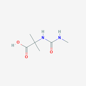 molecular formula C6H12N2O3 B2969751 2-甲基-2-[(甲基氨基羰基)氨基]丙酸 CAS No. 953739-05-4