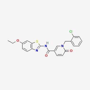 molecular formula C22H18ClN3O3S B2969754 1-(2-chlorobenzyl)-N-(6-ethoxybenzo[d]thiazol-2-yl)-6-oxo-1,6-dihydropyridine-3-carboxamide CAS No. 941930-77-4