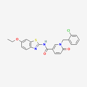 molecular formula C22H18ClN3O3S B2969754 1-(2-氯苄基)-N-(6-乙氧基苯并[d]噻唑-2-基)-6-氧代-1,6-二氢吡啶-3-甲酰胺 CAS No. 941930-77-4