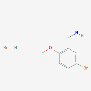 molecular formula C9H13Br2NO B2969758 1-(5-bromo-2-methoxyphenyl)-N-methylmethanamine hydrobromide CAS No. 1049789-48-1
