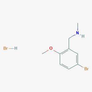 molecular formula C9H13Br2NO B2969758 1-(5-溴-2-甲氧基苯基)-N-甲基甲胺氢溴酸盐 CAS No. 1049789-48-1