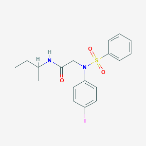 molecular formula C18H21IN2O3S B296976 N-(sec-butyl)-2-[4-iodo(phenylsulfonyl)anilino]acetamide 