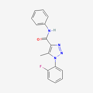molecular formula C16H13FN4O B2969760 1-(2-fluorophenyl)-5-methyl-N-phenyl-1H-1,2,3-triazole-4-carboxamide CAS No. 866846-73-3