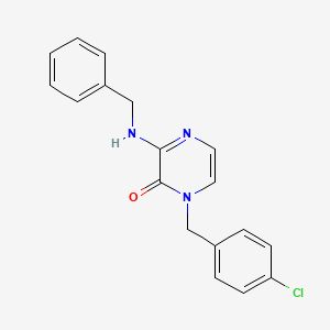 molecular formula C18H16ClN3O B2969763 3-(benzylamino)-1-(4-chlorobenzyl)pyrazin-2(1H)-one CAS No. 941977-94-2
