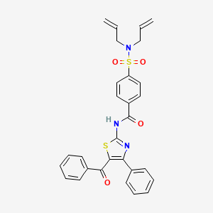 molecular formula C29H25N3O4S2 B2969765 N-(5-benzoyl-4-phenylthiazol-2-yl)-4-(N,N-diallylsulfamoyl)benzamide CAS No. 361481-70-1