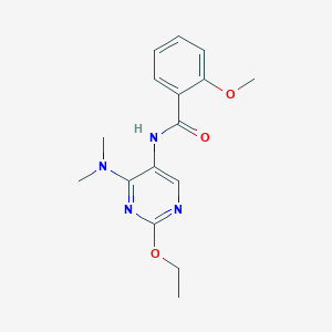 molecular formula C16H20N4O3 B2969769 N-(4-(dimethylamino)-2-ethoxypyrimidin-5-yl)-2-methoxybenzamide CAS No. 1788772-85-9