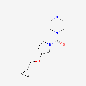 (3-(Cyclopropylmethoxy)pyrrolidin-1-yl)(4-methylpiperazin-1-yl)methanone