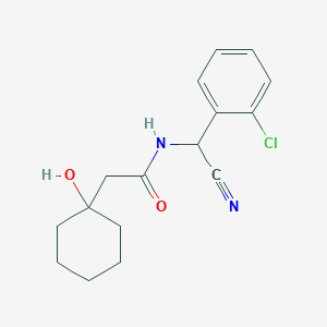 molecular formula C16H19ClN2O2 B2969776 N-[(2-Chlorophenyl)-cyanomethyl]-2-(1-hydroxycyclohexyl)acetamide CAS No. 1465391-01-8