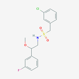 1-(3-chlorophenyl)-N-[2-(3-fluorophenyl)-2-methoxyethyl]methanesulfonamide