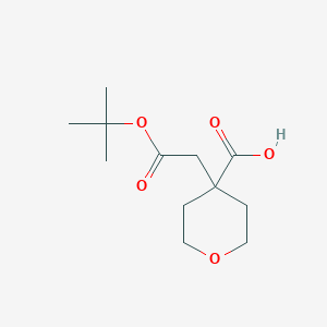 molecular formula C12H20O5 B2969798 4-[2-(Tert-butoxy)-2-oxoethyl]oxane-4-carboxylic acid CAS No. 1955560-88-9