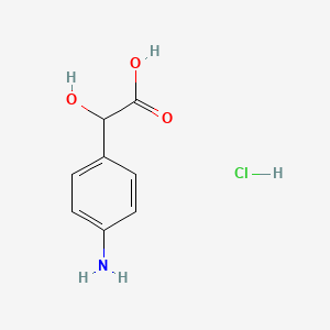 molecular formula C8H10ClNO3 B2969803 2-(4-Aminophenyl)-2-hydroxyacetic acid;hydrochloride CAS No. 2109404-20-6