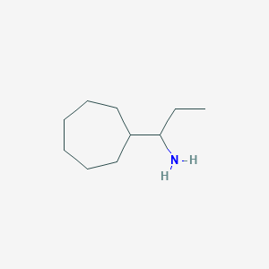 molecular formula C10H21N B2969806 1-Cycloheptylpropan-1-amine CAS No. 1489090-01-8