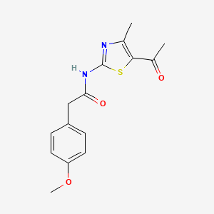 N-(5-acetyl-4-methylthiazol-2-yl)-2-(4-methoxyphenyl)acetamide