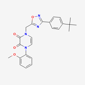 1-((3-(4-(tert-butyl)phenyl)-1,2,4-oxadiazol-5-yl)methyl)-4-(2-methoxyphenyl)pyrazine-2,3(1H,4H)-dione