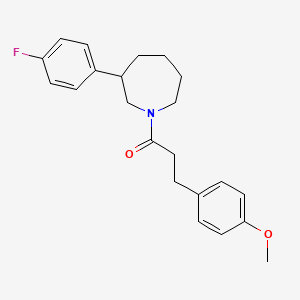 molecular formula C22H26FNO2 B2969817 1-(3-(4-氟苯基)氮杂环戊-1-基)-3-(4-甲氧基苯基)丙-1-酮 CAS No. 1797960-63-4