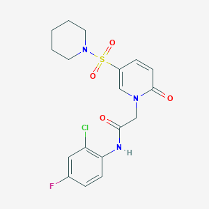 molecular formula C18H19ClFN3O4S B2969818 N-(2-chloro-4-fluorophenyl)-2-(2-oxo-5-(piperidin-1-ylsulfonyl)pyridin-1(2H)-yl)acetamide CAS No. 1251710-78-7