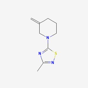 molecular formula C9H13N3S B2969831 1-(3-甲基-1,2,4-噻二唑-5-基)-3-亚甲基哌啶 CAS No. 1851672-54-2