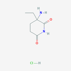 molecular formula C7H13ClN2O2 B2969834 3-Amino-3-ethylpiperidine-2,6-dione hydrochloride CAS No. 1198787-34-6