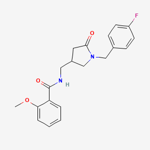 N-((1-(4-fluorobenzyl)-5-oxopyrrolidin-3-yl)methyl)-2-methoxybenzamide