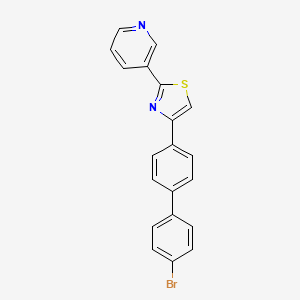 molecular formula C20H13BrN2S B2969852 4-(4'-Bromo-4-biphenylyl)-2-(3-pyridyl)thiazole CAS No. 1421263-56-0