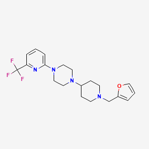 molecular formula C20H25F3N4O B2969856 1-(1-(Furan-2-ylmethyl)piperidin-4-yl)-4-(6-(trifluoromethyl)pyridin-2-yl)piperazine CAS No. 2034612-18-3