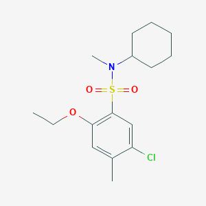 molecular formula C16H24ClNO3S B2969865 [(5-Chloro-2-ethoxy-4-methylphenyl)sulfonyl]cyclohexylmethylamine CAS No. 873578-73-5
