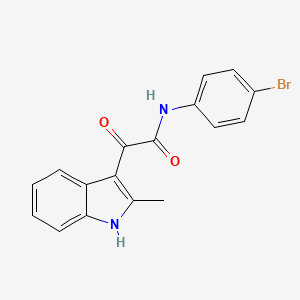 molecular formula C17H13BrN2O2 B2969867 N-(4-bromophenyl)-2-(2-methyl-1H-indol-3-yl)-2-oxoacetamide CAS No. 852369-22-3