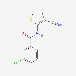 molecular formula C12H7ClN2OS B2969885 3-chloro-N-(3-cyanothiophen-2-yl)benzamide CAS No. 865545-72-8