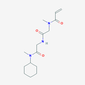 molecular formula C15H25N3O3 B2969899 N-[2-[[2-[Cyclohexyl(methyl)amino]-2-oxoethyl]amino]-2-oxoethyl]-N-methylprop-2-enamide CAS No. 2198331-32-5