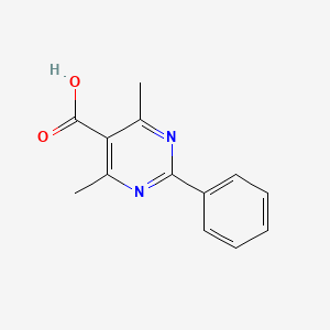 molecular formula C13H12N2O2 B2969913 4,6-二甲基-2-苯基嘧啶-5-羧酸 CAS No. 306297-93-8