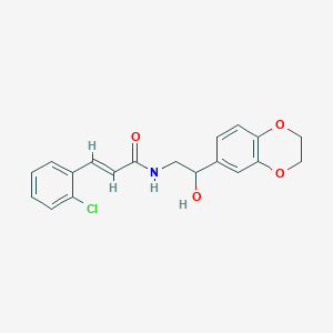 molecular formula C19H18ClNO4 B2969919 (E)-3-(2-氯苯基)-N-(2-(2,3-二氢苯并[b][1,4]二噁英-6-基)-2-羟乙基)丙烯酰胺 CAS No. 2034893-95-1