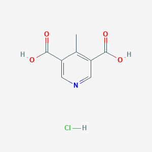 molecular formula C8H8ClNO4 B2969929 4-Methylpyridine-3,5-dicarboxylic acid;hydrochloride CAS No. 2155852-72-3