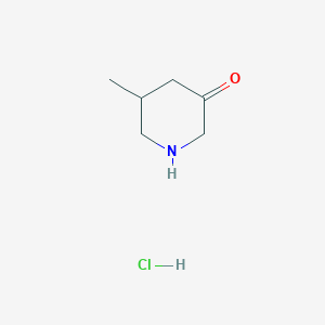 molecular formula C6H12ClNO B2969935 5-Methylpiperidin-3-one;hydrochloride CAS No. 2172544-54-4