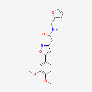 B2969938 2-(5-(3,4-dimethoxyphenyl)isoxazol-3-yl)-N-(furan-2-ylmethyl)acetamide CAS No. 953181-62-9