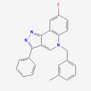 molecular formula C24H18FN3 B2969946 8-氟-5-(3-甲基苄基)-3-苯基-5H-吡唑并[4,3-c]喹啉 CAS No. 866341-59-5