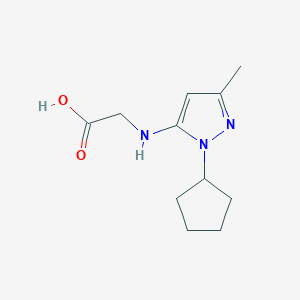 2-[(2-Cyclopentyl-5-methylpyrazol-3-yl)amino]acetic acid
