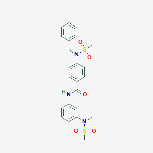 molecular formula C24H27N3O5S2 B296995 4-[(4-methylbenzyl)(methylsulfonyl)amino]-N-{3-[methyl(methylsulfonyl)amino]phenyl}benzamide 