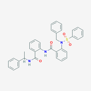 molecular formula C35H31N3O4S B296997 2-[benzyl(phenylsulfonyl)amino]-N-(2-{[(1-phenylethyl)amino]carbonyl}phenyl)benzamide 