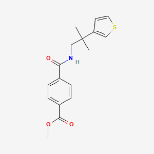 Methyl 4-((2-methyl-2-(thiophen-3-yl)propyl)carbamoyl)benzoate