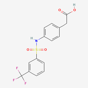 2-{4-[3-(Trifluoromethyl)benzenesulfonamido]phenyl}acetic acid