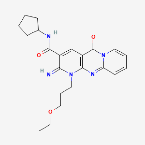 N-cyclopentyl-1-(3-ethoxypropyl)-2-imino-5-oxo-2,5-dihydro-1H-dipyrido[1,2-a:2',3'-d]pyrimidine-3-carboxamide