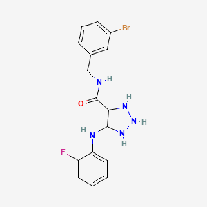 N-[(3-bromophenyl)methyl]-5-[(2-fluorophenyl)amino]-1H-1,2,3-triazole-4-carboxamide